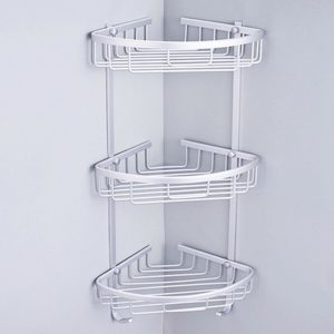 1/2/3 capas Aluminio montado en la pared Cuarto de baño Esquina de ducha Caddies Storage Shelf Rack Holder