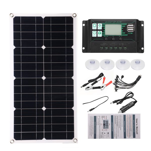 Semiflexible Solar Kit de sistema de panel de potencia Solar Panle Type-C Puerto USB de CC dual 5V / 12V / 18V W / Solar