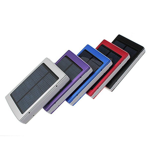 Portable Solar Panel Dual USB Externo Móvil Batería Power Bank Pack Cargador para iPhone HTC