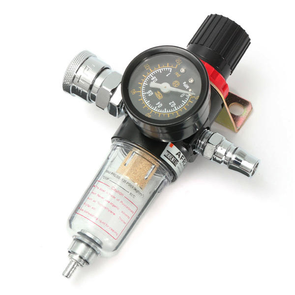 Dispositivo de filtro de humedad del indicador de presión del regulador del compresor de aire de 1/4 pulgadas