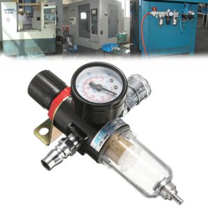 AFR-2000 Filtro de compresor de aire de 1/4" Trampa separadora de agua herramientas Kit Regulador Medidor