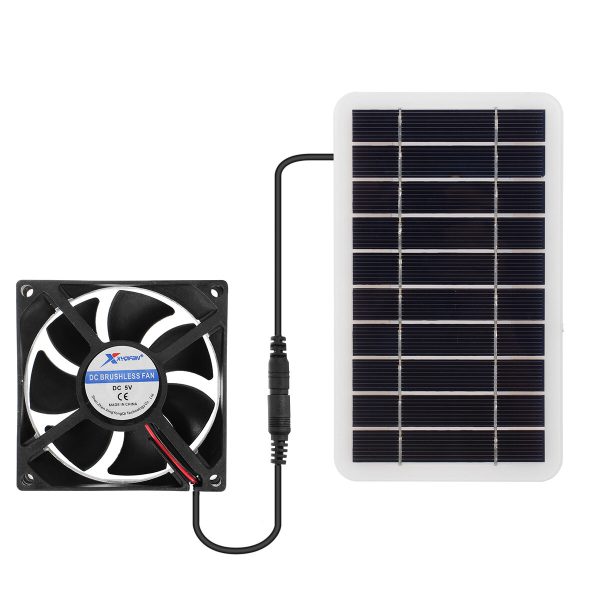 100W portátil Solar Kit de panel Dual DC 5V Kit de cargador USB Solar Controlador de energía con ventiladores