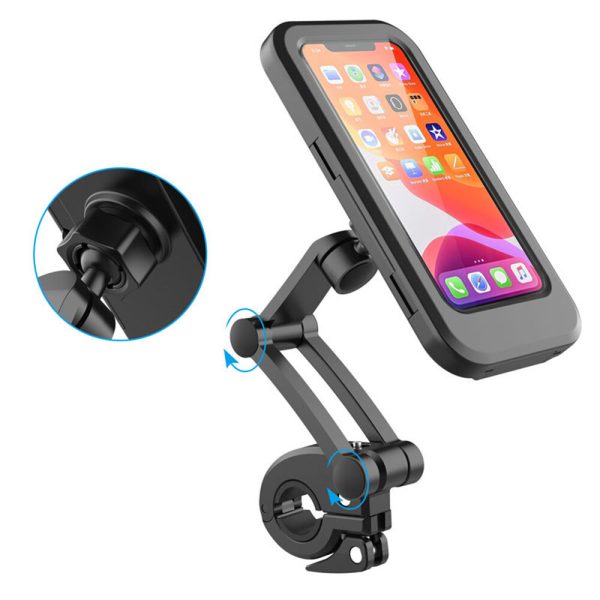 Plegable universal Moto Soporte para teléfono Giratorio de 360° Impermeable Manillar de bicicleta Imán Caso Soporte para