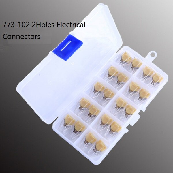 HORD® 20 Piezas H-773-102 Conectores eléctricos de 2 agujeros para lámparas decorativas con plástico Caja
