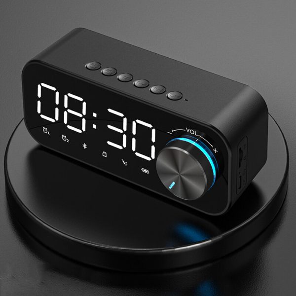 B126 bluetooth 5.0 Alarma de altavoz Reloj Luz nocturna Modos de reproducción múltiple LED Pantalla Sonido estéreo envol