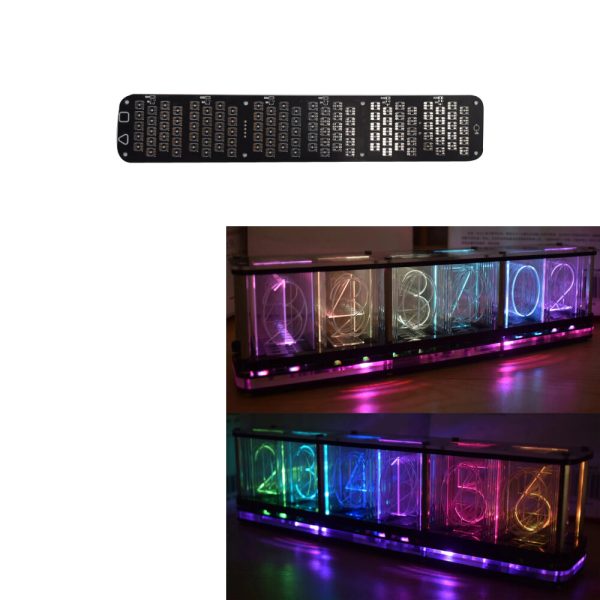 Tubo de brillo RGB analógico a todo color Reloj Placa de circuito de espectro de música LED para 1772247