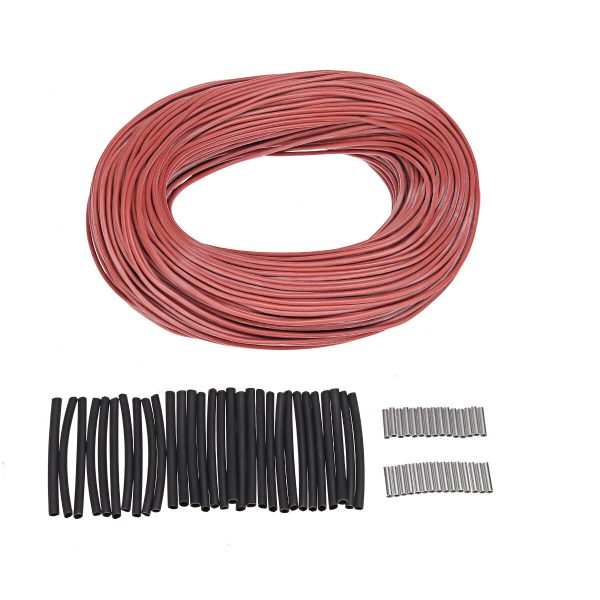 Cable calefacto Cable de suelo de fibra de carbono Hogar cálido 6K 25W / M Caucho de silicona