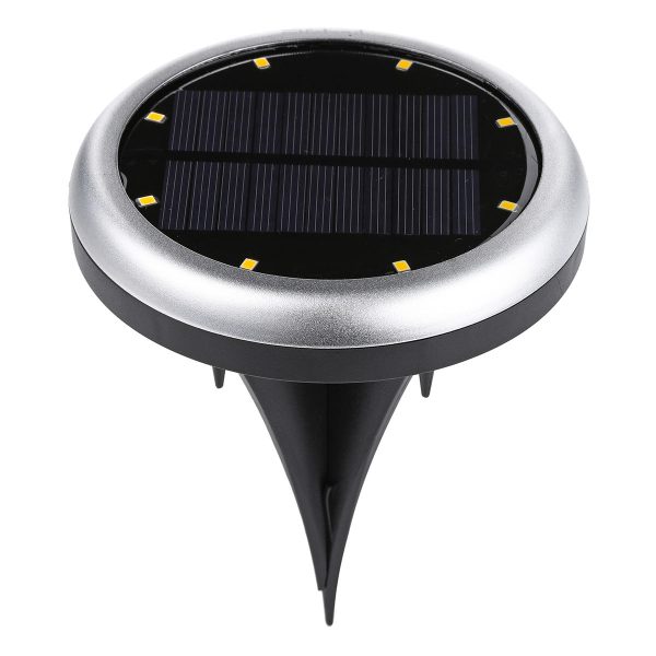 2X 8 LED Solar Energía Luz enterrada Subterráneo Lámpara IP66 Impermeable al aire libre Path Way Garden Decking Lámpara