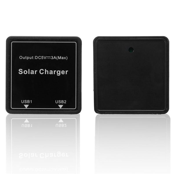 DIY Solar Alambre Caja 5-20V a 5V 3A Regulador Solar Unión USB doble Caja para panel Solar