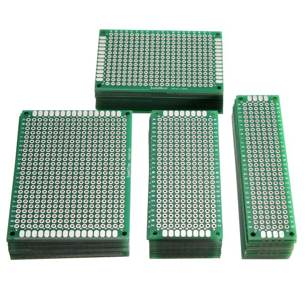 Geekcreit® 80pcs FR-4 2.54mm Placa de circuito impreso PCB prototipo de doble cara