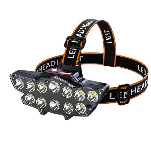 BIKIGHT 12 * P90 LED faro USB recargable Long Shoot 4 modos bicicleta cabeza linterna Impermeable cámping pesca