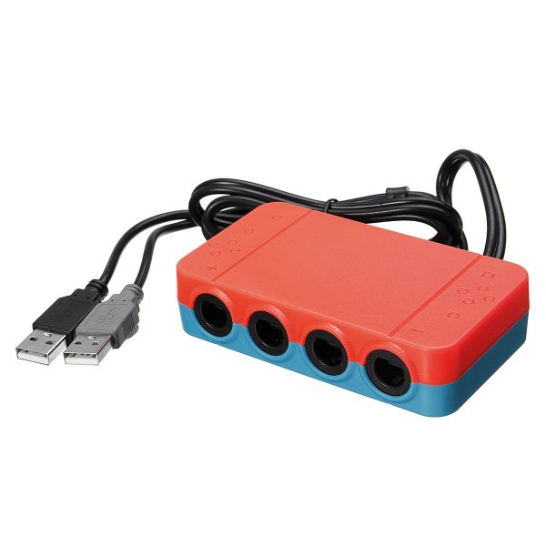 Convertidor de adaptador USB de controlador de GameCube GC de 4 puertos para NGC a Wiiu/Switch/PC