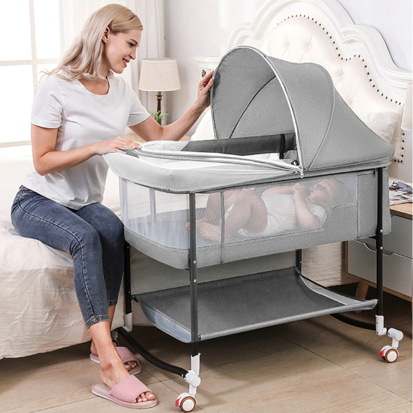 Cuna extraíble portátil multifuncional bebé BB cama costura cuna grande pequeño hogar con mosquitera