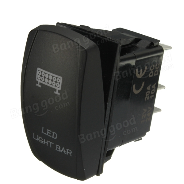 Interruptor basculante ARB Carling con retroiluminación doble de 12V LED grabado