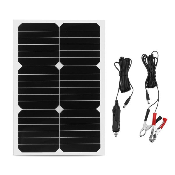 20W 12V Mono Semi-Flexible Solar Panel Batería Cargador Para con Coche barco Cargador