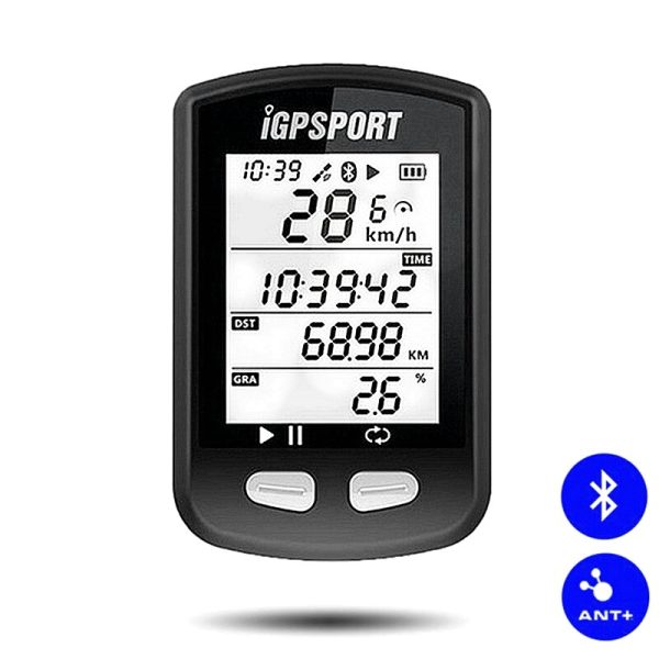 Ordenador para bicicleta iGPSPORT iGS10S con bluetooth inalámbrico 5.0 ANT+ Corazón Tasa Monitor y cadencia de velocidad