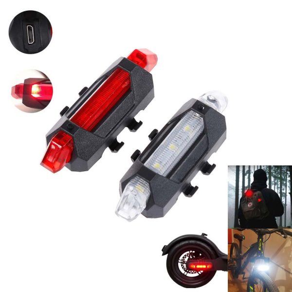 BIKIGHT Multiuso LED Luz de advertencia para al aire libre / Linterna de seguridad para scooter Luz trasera recargable p