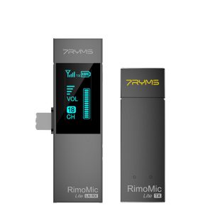 7RYMS Wireless Micrófono Grabación de audio y video portátil de baja latencia Micrófono de solapa Plug-Play para juegos