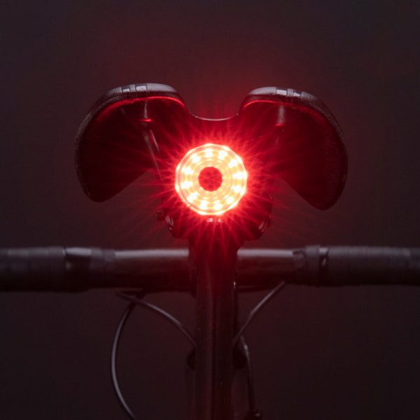 ROCKBROS 100LM luz trasera de bicicleta con detección de freno luces traseras 7 modos USB recargable advertencia de segu