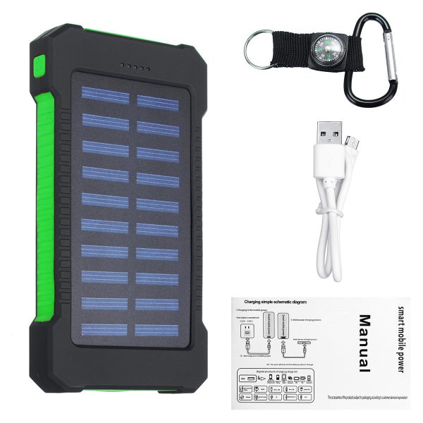 4000mah Inteligente Solar Panel Cargador Solar Power Bank LED 2 USB Batería Cargador Impermeable