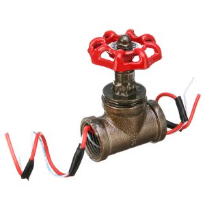 Vintage Steampunk 3/4 "interruptor de luz de válvula de parada con Alambre para lámparas de tubería de agua