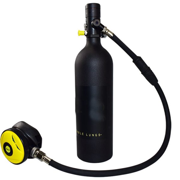AUGIENB 1L Portable Mouthpiece Oxygen Cylinder Scuba Diving Tank Refill Pump
