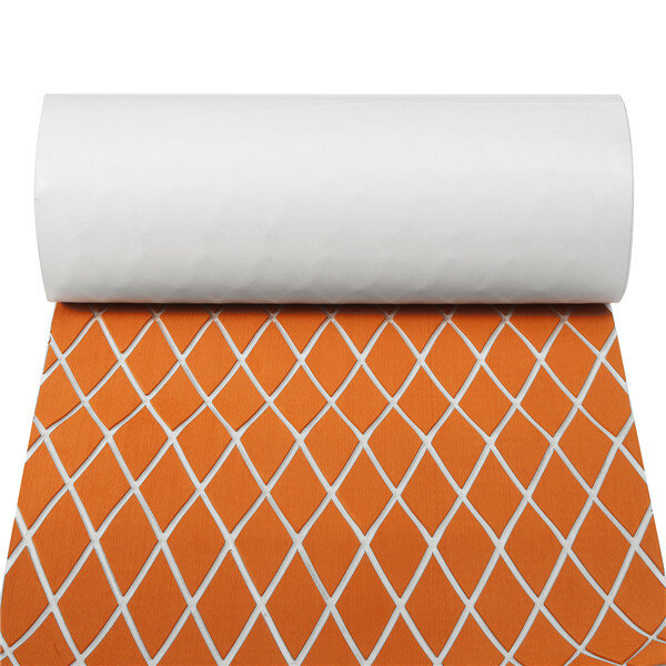 Hoja de teca marina de espuma EVA naranja y blanca de 60x190cm