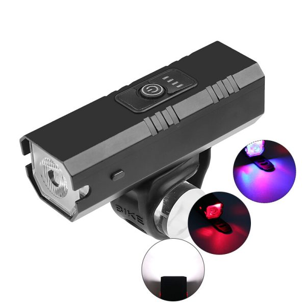 T6 Bike Headlight USB recargable Impermeable 1200mAh 3 modos MTB Front Lámpara Linterna ultraligera