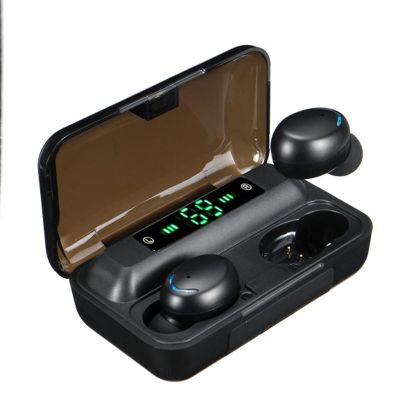 Mini TWS Bluetooth inalámbrico 5.0 Auricular LED Pantalla Power Bank Smart Touch Auriculares con micrófono para iPhone H