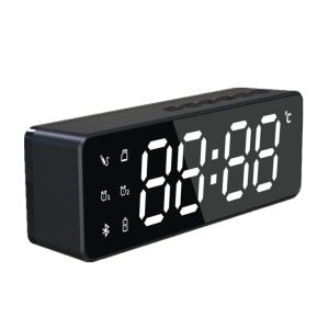 Bakeey Altavoz bluetooth inalámbrico Alarma dual Reloj Dormitorio Barra de sonido para el hogar Tarjeta TF Altavoz de mú
