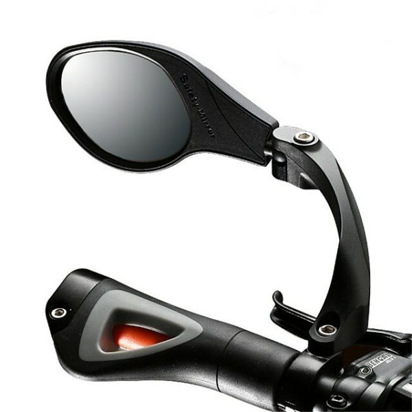 Espejo retrovisor de bicicleta plegable 360 ° Girar claro amplio rango Anti-vibración Espejo ajustable Reflector de vist
