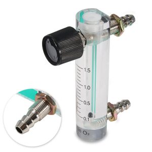0-1.5LPM 1.5L Medidor de flujo de oxígeno Medidor de flujo con válvula de control para gas de aire de oxígeno